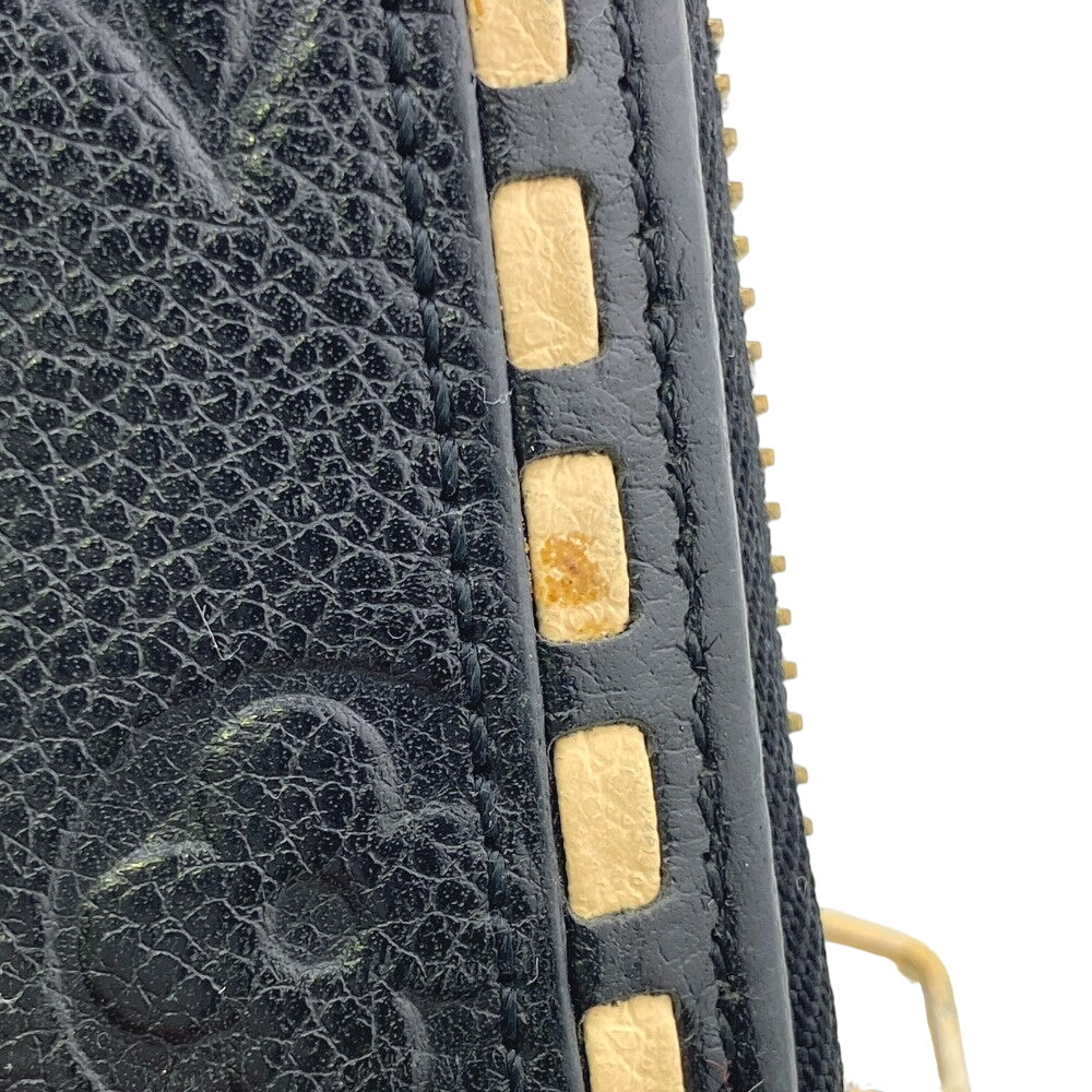 LOUIS VUITTON Long Wallet Purse M64805 leather black Zip Around Monogram Ann Platt Zippy wallet Women Used Authentic