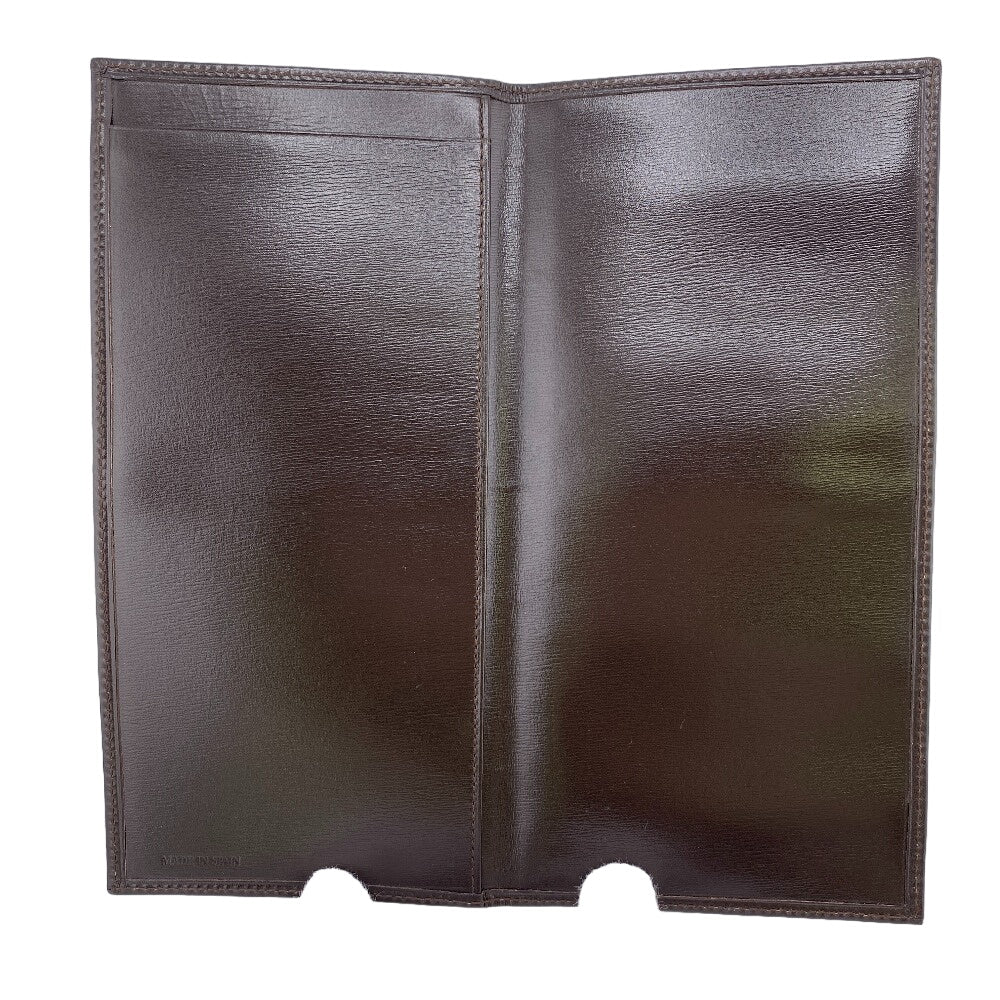 LOEWE Long Wallet Purse leather Brown W Hook Wallet Vintage mens Used Authentic