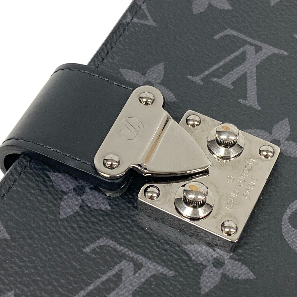 LOUIS VUITTON Briefcase GI0273 leather black Documents case Monogram Eclipse Portodocument Frank GM mens Used Authentic