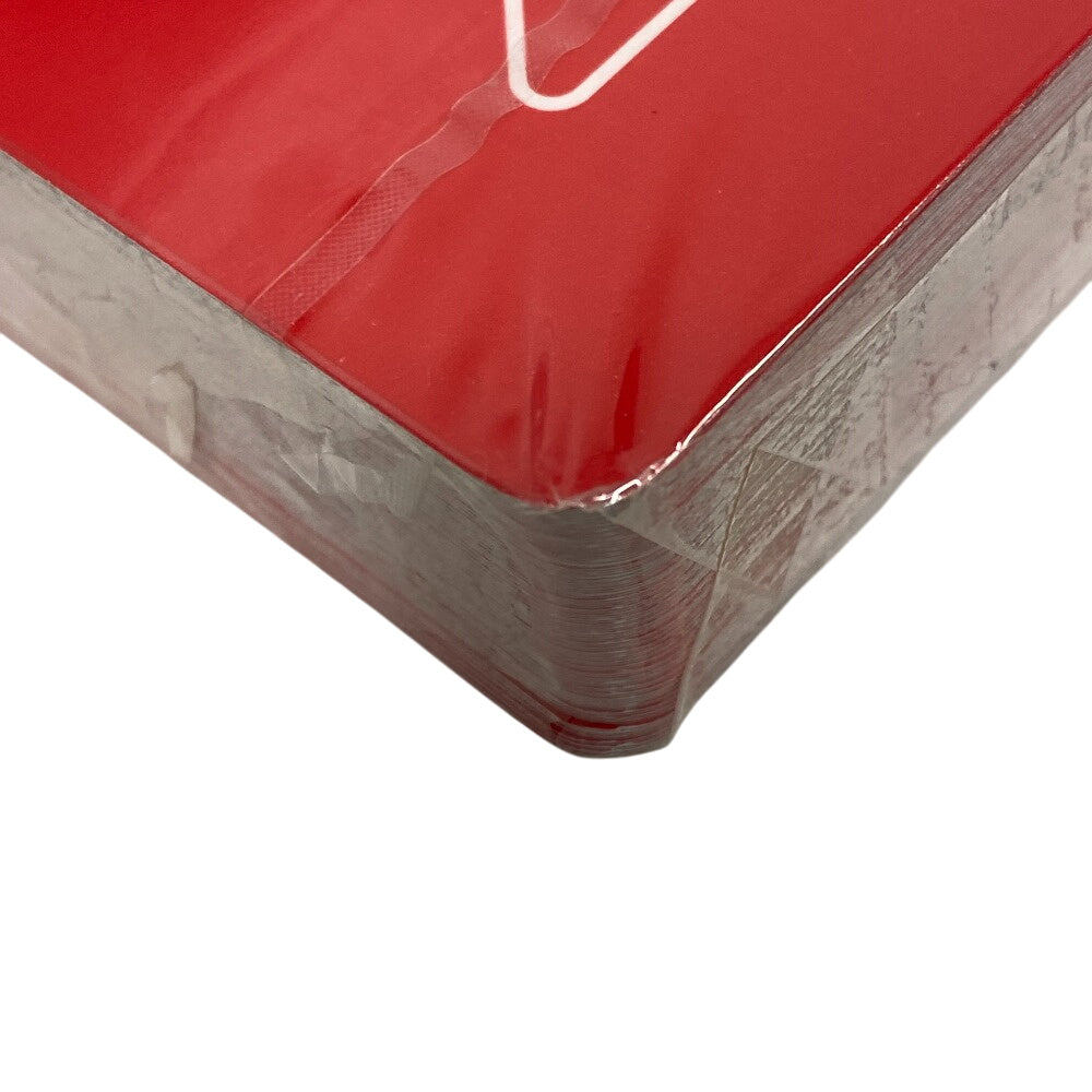 PRADA Pouch Leather, Paper Red Playing cards unisex(Unisex) Used Authentic