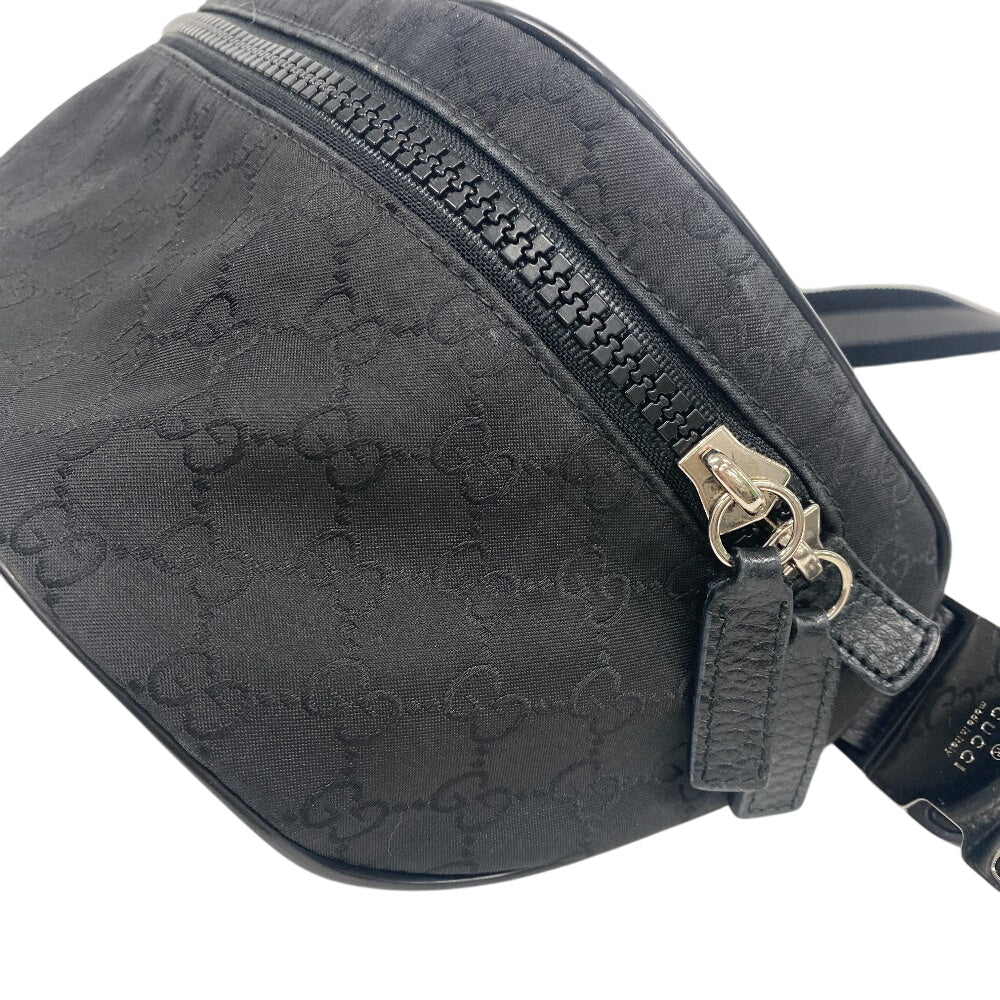 GUCCI Sling bag Nylon, Leather black GG nylon unisex(Unisex) Used Authentic