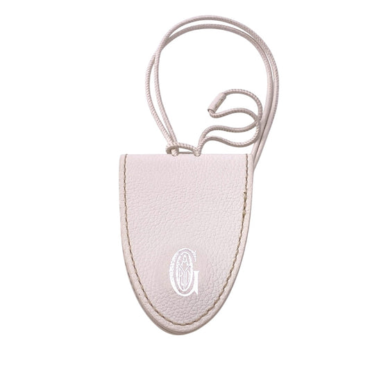 GOYARD Money clip leather white charm mens Used Authentic