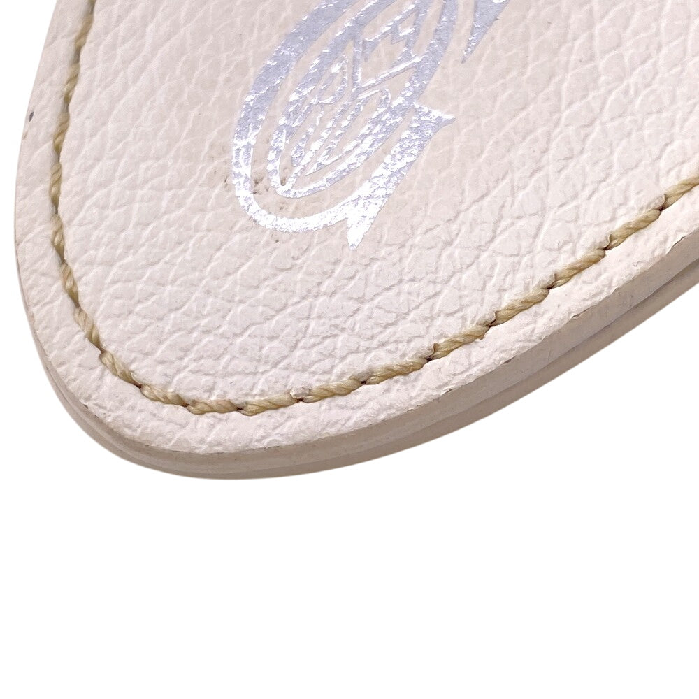 GOYARD Money clip leather white charm mens Used Authentic