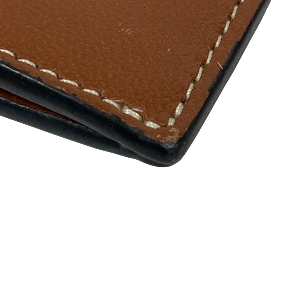 CELINE Coin case leather Brown Fragment case Card Case Macadam Women Used Authentic