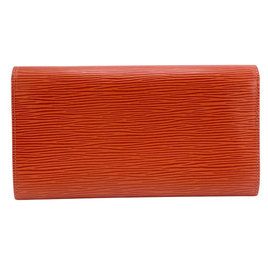 LOUIS VUITTON Long Wallet Purse M60321 leather Kenya Brown Portefeuille Epi Sara unisex(Unisex) Used Authentic