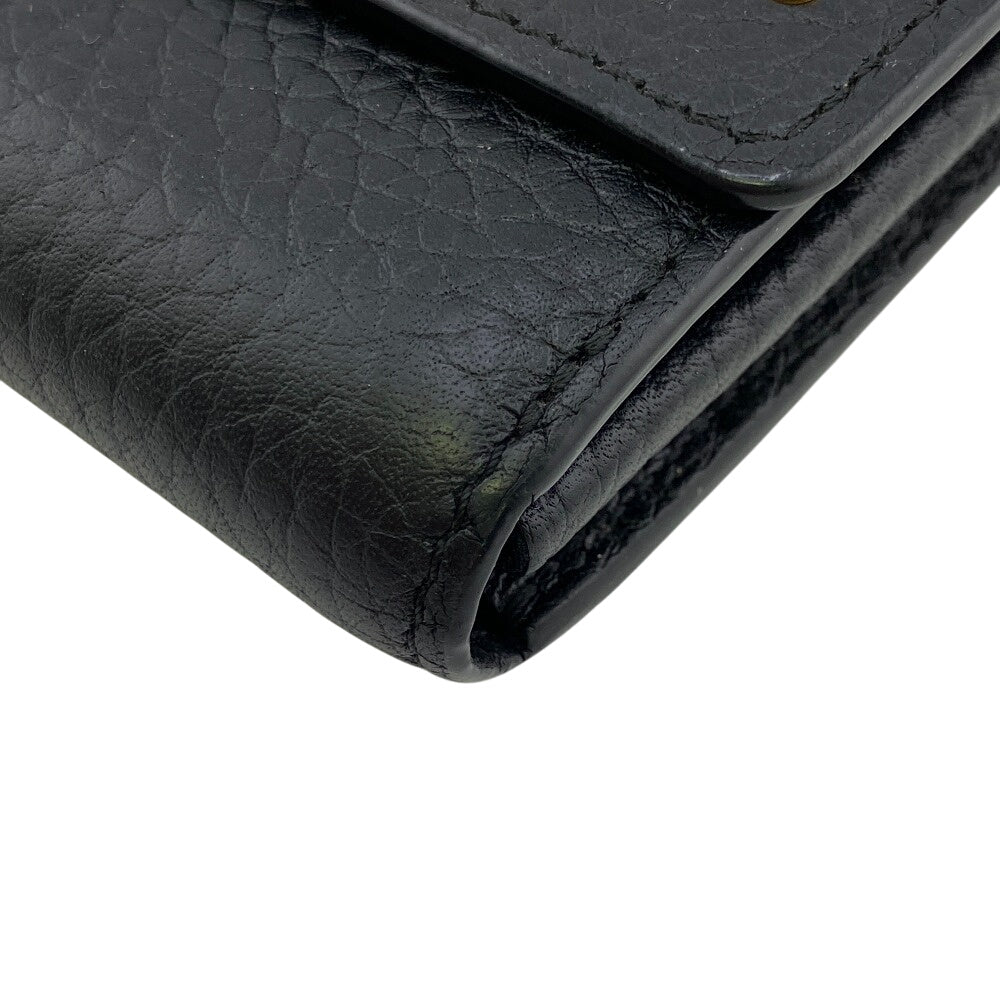 LOUIS VUITTON Long Wallet Purse M63461 Taurillon Clemence black Portefeuille Capusine Women Used Authentic