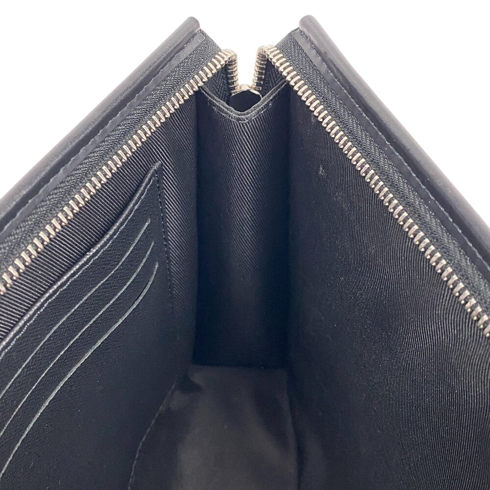 LOUIS VUITTON Clutch bag N41696 Patent leather black Pochette Damier Grafitte Voyage MM mens Used Authentic