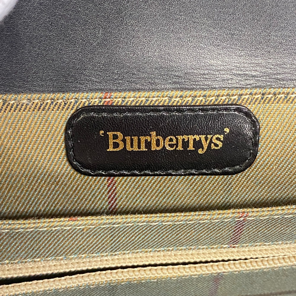 BURBERRY Shoulder Bag leather black Women Used Authentic
