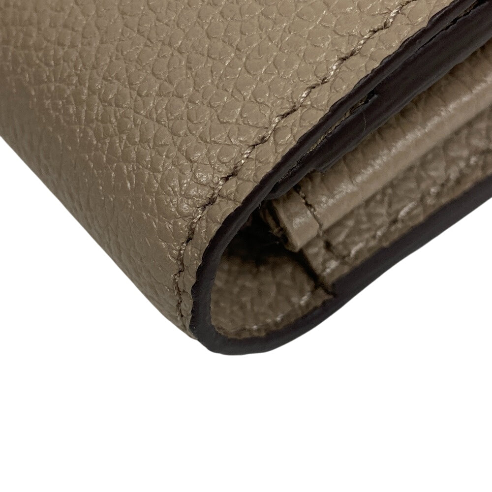 LOUIS VUITTON Long Wallet Purse M68708 leather beige Portefeuille Monogram Ann Platt Sara Women Used Authentic