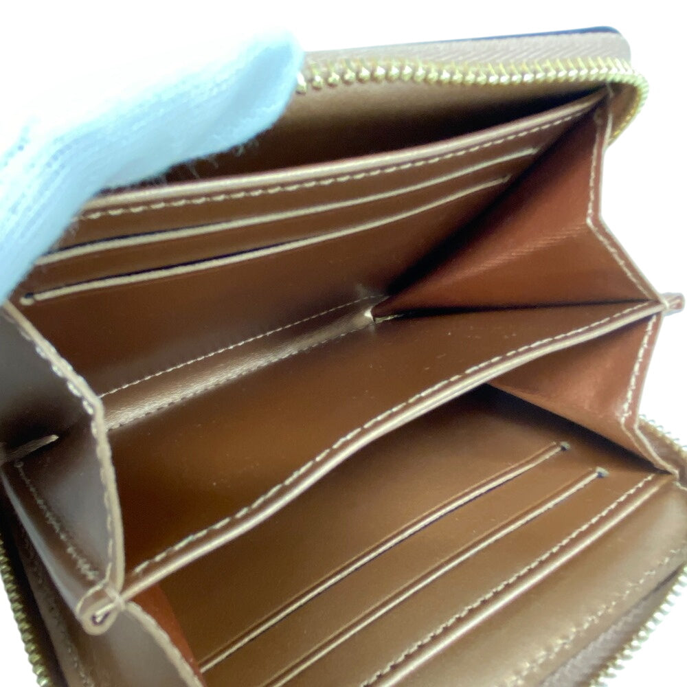 LOUIS VUITTON Coin case M90601 Vernis beige Zip Around Monogram Vernis Zip around purse Women Used Authentic