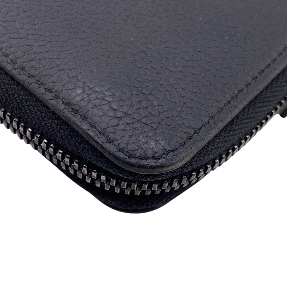 LOUIS VUITTON Long Wallet Purse M81743 leather black LV Aerogram Zippy Wallet Vertical Women Used Authentic