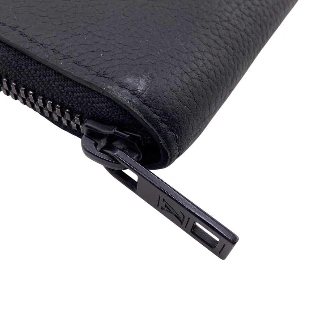 LOUIS VUITTON Long Wallet Purse M81743 leather black LV Aerogram Zippy Wallet Vertical Women Used Authentic