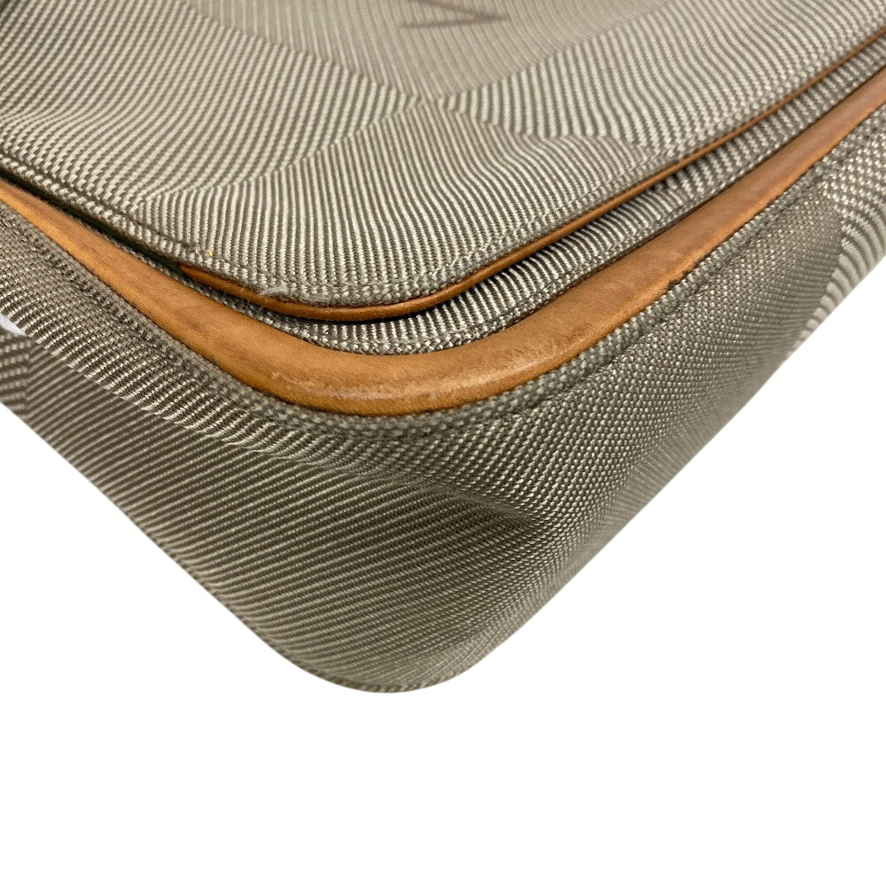 LOUIS VUITTON Messenger bag M93030 Nylon khaki Damier Jean Messier mens Used Authentic