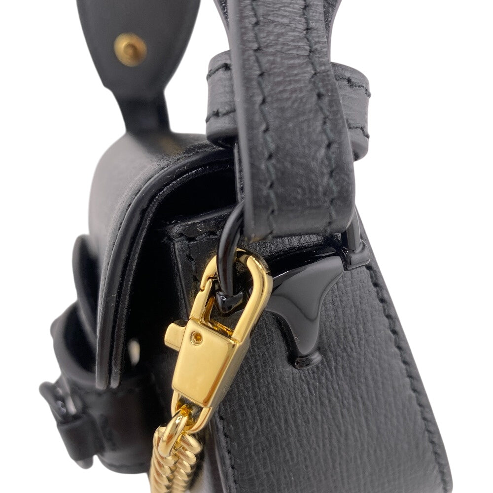 GUCCI Travel pouch 726863 leather black Mini Horsebit