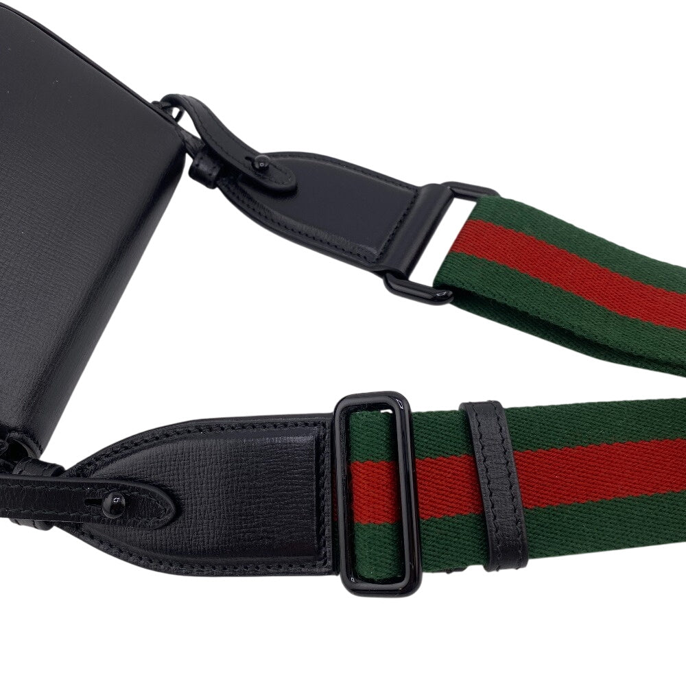 GUCCI Travel pouch 726863 leather black Mini Horsebit