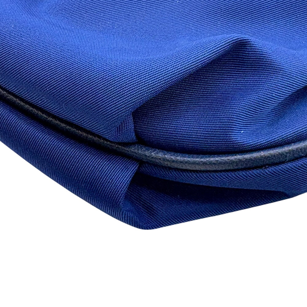 PRADA Pouch Nylon Navy Triangle Women Used Authentic