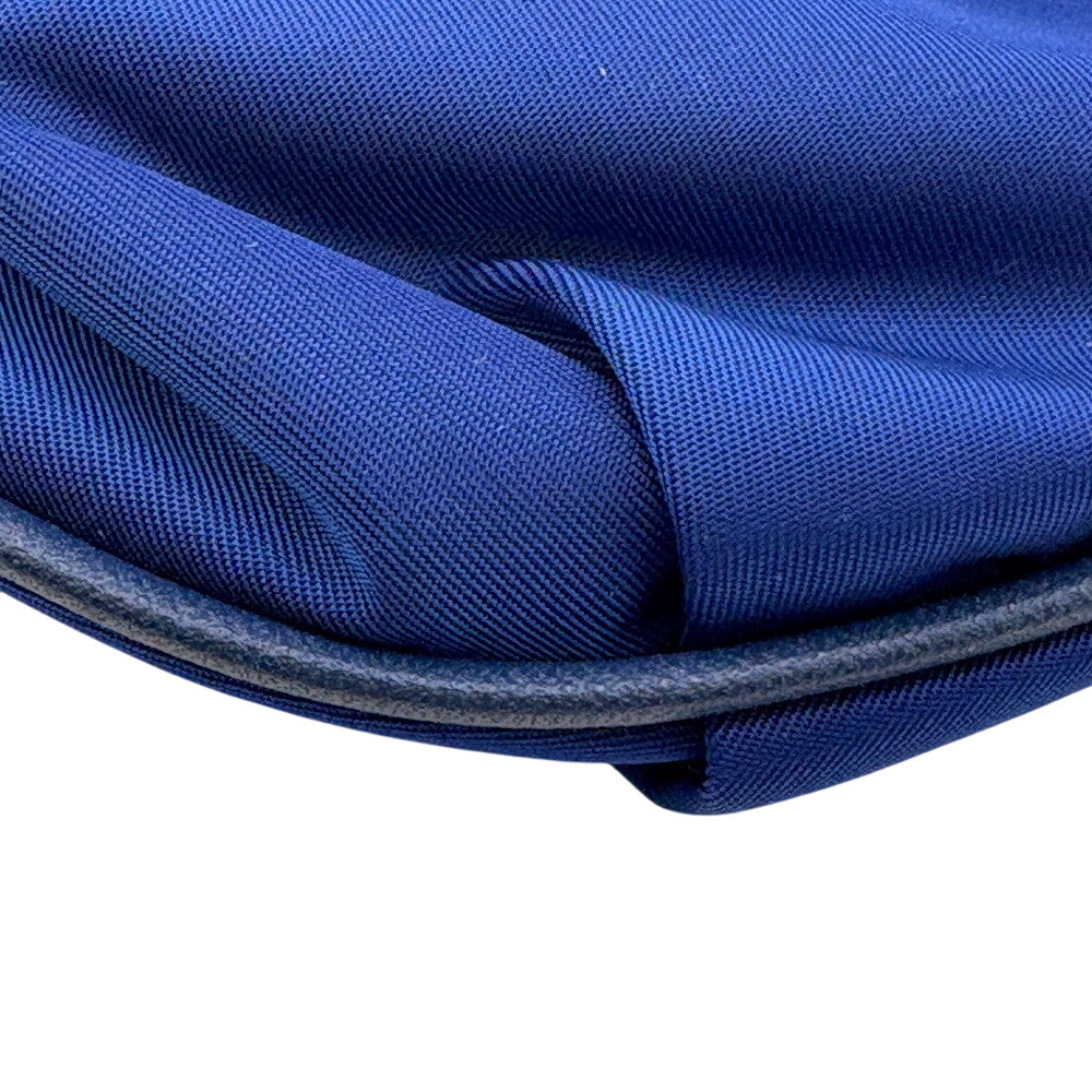 PRADA Pouch Nylon Navy Triangle Women Used Authentic