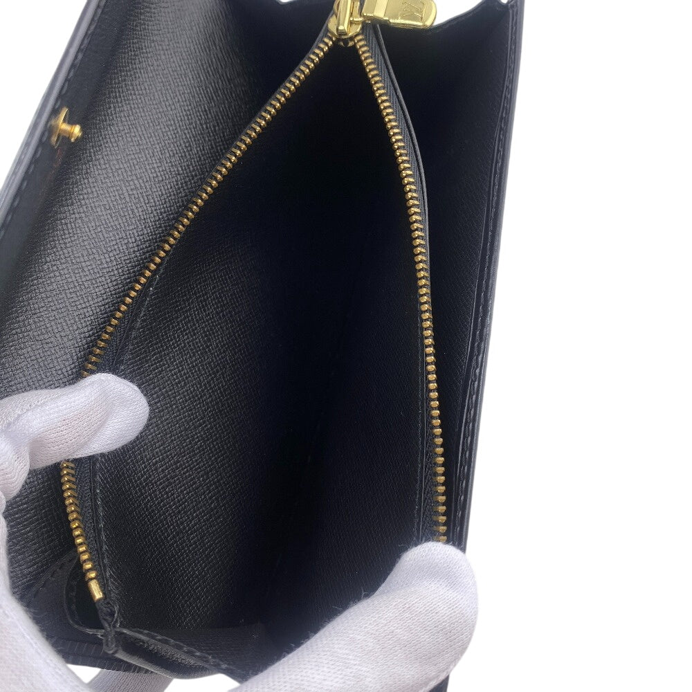 LOUIS VUITTON Long Wallet Purse Epi black Epi Portefeuille Sarah