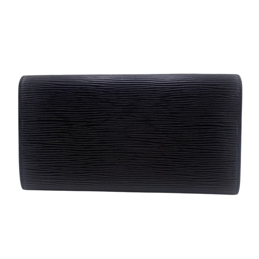 LOUIS VUITTON Long Wallet Purse Epi black Epi Portefeuille Sarah