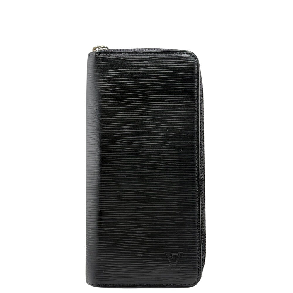 LOUIS VUITTON Long Wallet Purse M60965 Epi black Zippy wallet Epi Vertical mens Used Authentic