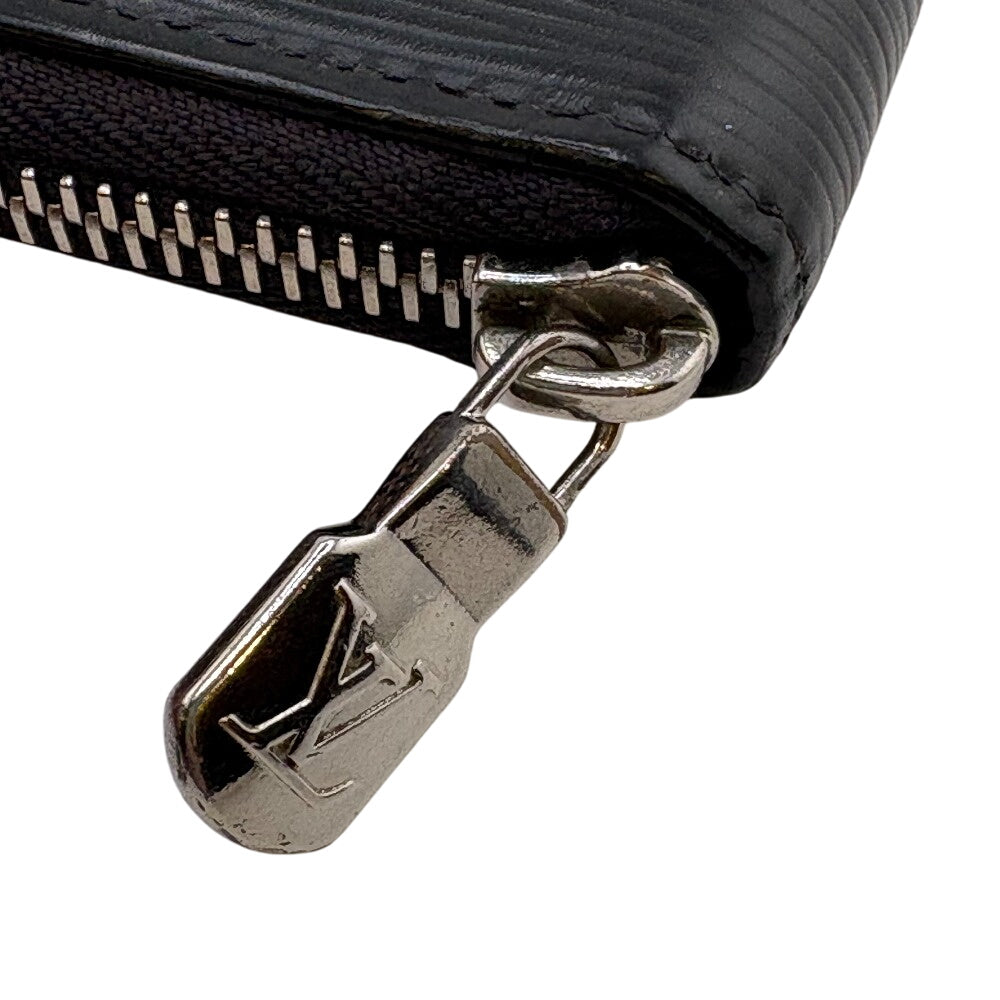 LOUIS VUITTON Long Wallet Purse M60965 Epi black Zippy wallet Epi Vertical mens Used Authentic