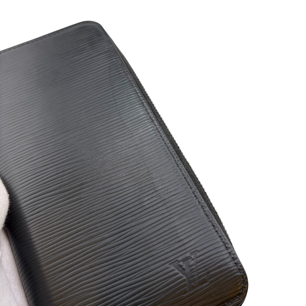 LOUIS VUITTON Long Wallet Purse M60965 Epi black Zippy wallet Epi Vertical mens Used Authentic