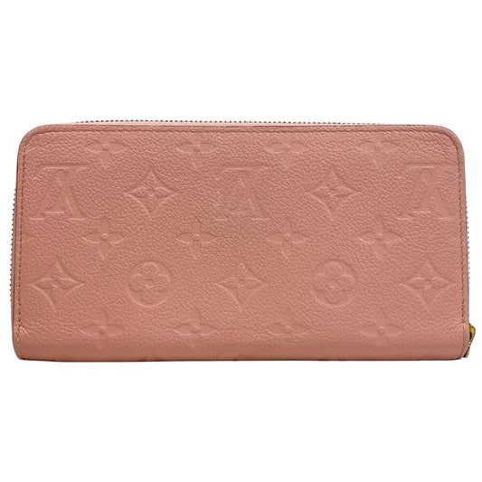 LOUIS VUITTON Long Wallet Purse M64090 Monogram Ann Platt pink Zip Around Monogram Unplant Zippy wallet Women Used Authentic