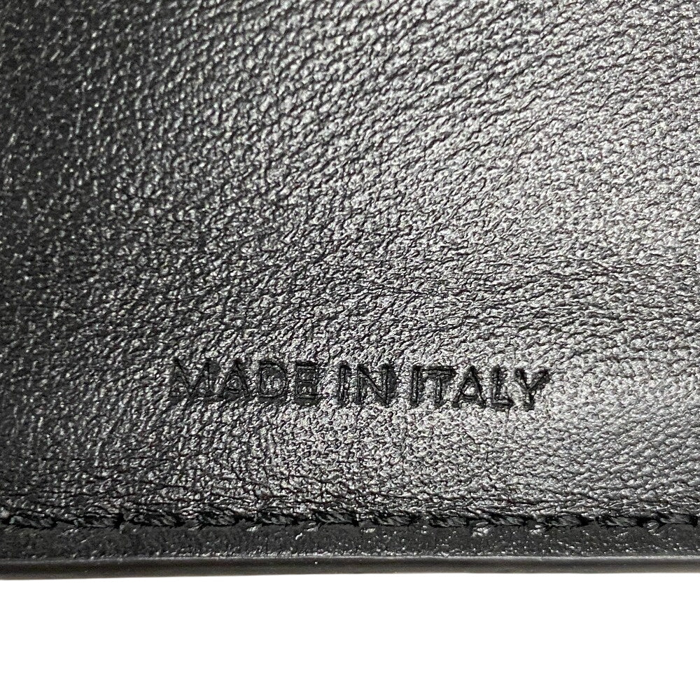 CELINE Tri-fold wallet leather black Trifold Small trifold Women Used Authentic
