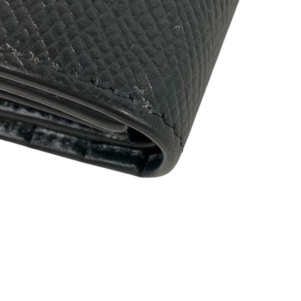 CELINE Tri-fold wallet leather black Trifold Small trifold Women Used Authentic