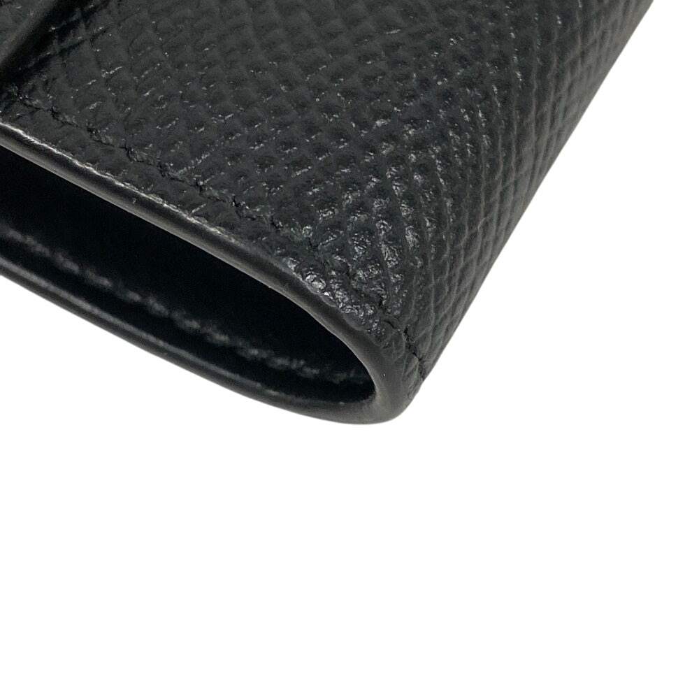 CELINE Tri-fold wallet leather black Trifold Small trifold Women Used Authentic