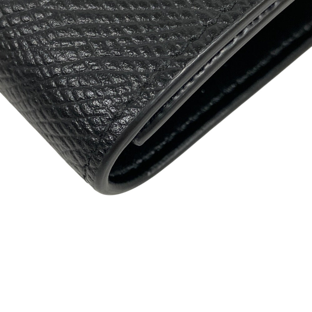 CELINE Tri-fold wallet leather black Trifold Small trifold Women Used Authentic