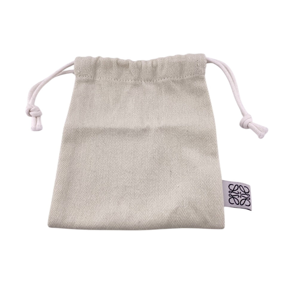 LOEWE charm Calfskin Brown anagram Women Used Authentic