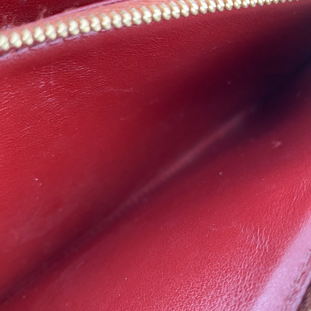 CELINE Long Wallet Purse 10B563 leather Bordeaux BEL LARGE FLAP WALLET Women Used Authentic