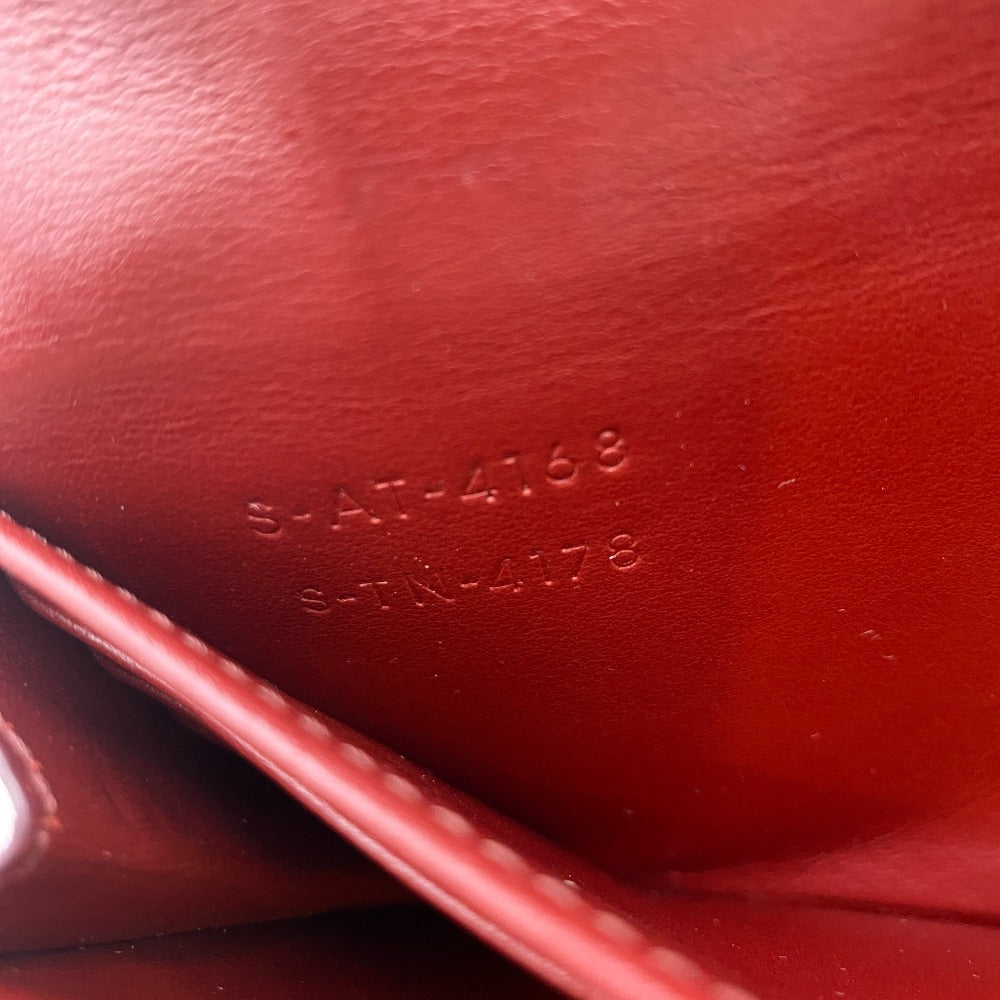 CELINE Long Wallet Purse 10B563 leather Bordeaux BEL LARGE FLAP WALLET Women Used Authentic