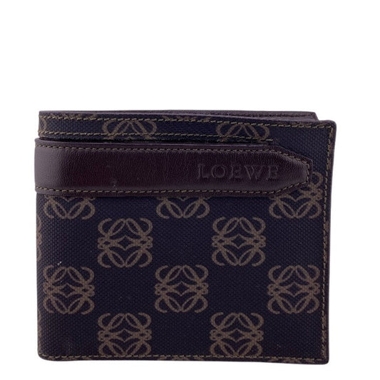 LOEWE Bifold Wallet leather Brown Repeat anagram