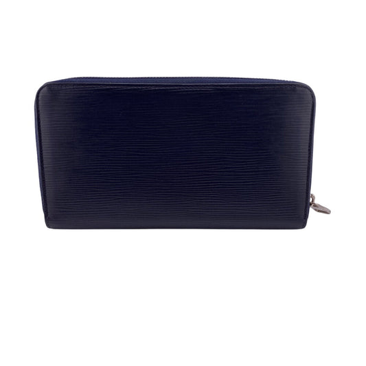 LOUIS VUITTON Long Wallet Purse M62644 leather Navy Zip Around Epi Zippy Organizer mens Used Authentic