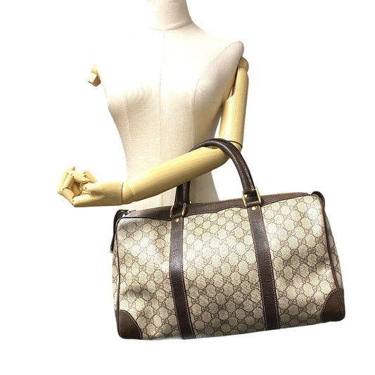 GUCCI Boston Duffel bag 40 GG canvas Brown GG Old Gucci Women(Unisex) Used Authentic