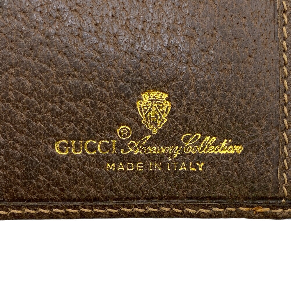 GUCCI Long Wallet Purse 64 PVC, Leather Brown Sherry
