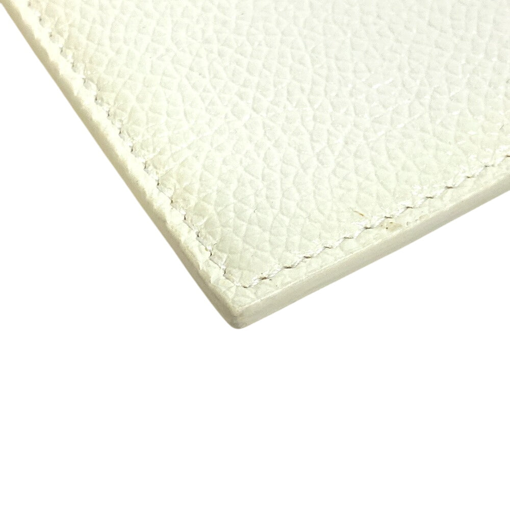 BALENCIAGA Pouch 659783 leather white 1IZIM Travel pouch logo cash pouch Card Case Women(Unisex) Used Authentic