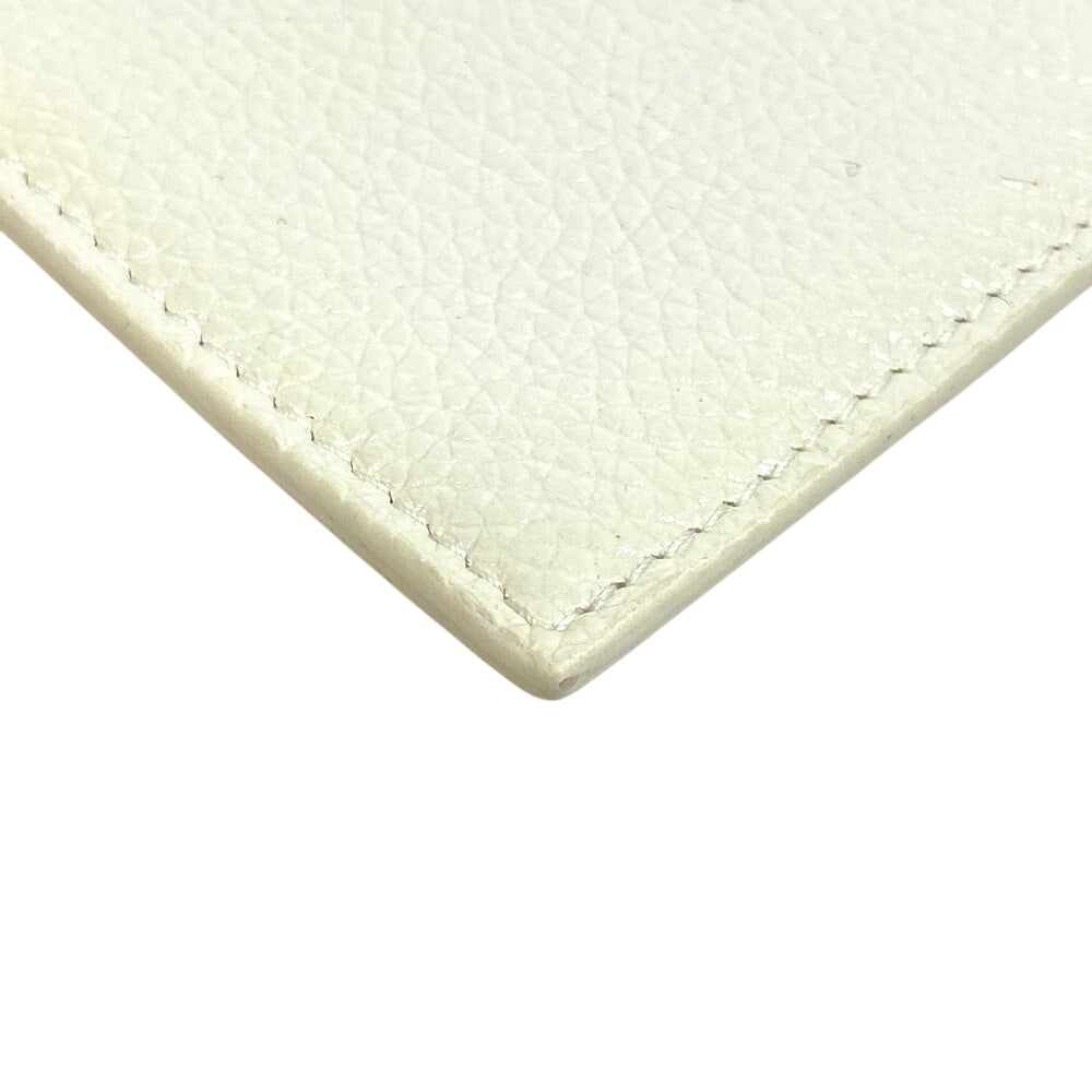 BALENCIAGA Pouch 659783 leather white 1IZIM Travel pouch logo cash pouch Card Case Women(Unisex) Used Authentic