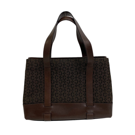 CELINE Handbag Leather, Canvas Brown canvas Sulky
