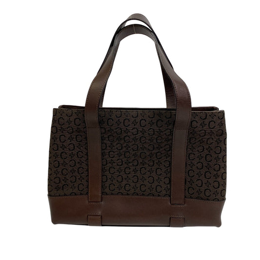 CELINE Handbag Leather, Canvas Brown canvas Sulky