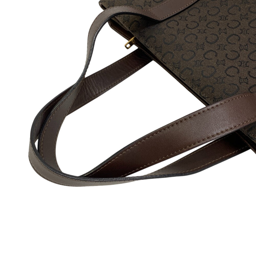 CELINE Handbag Leather, Canvas Brown canvas Sulky