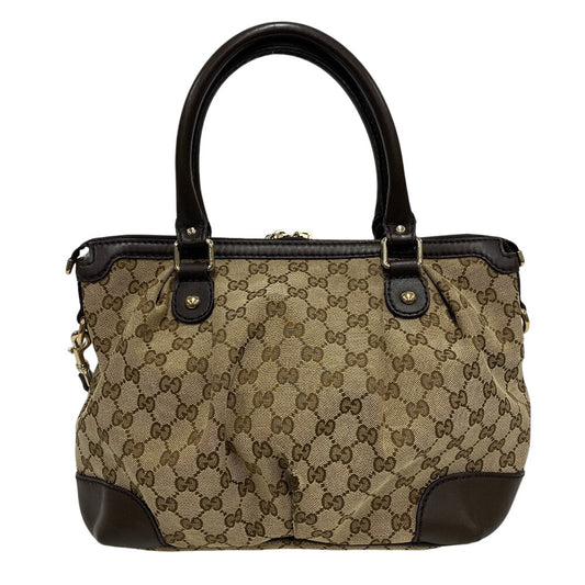 GUCCI Handbag 247902 canvas Brown Tote Bag GG canvas mens Used Authentic