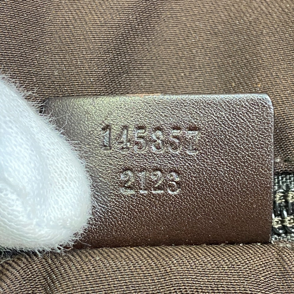 GUCCI Shoulder Bag 145857 GG canvas, leather beige GG canvas Women(Unisex) Used Authentic