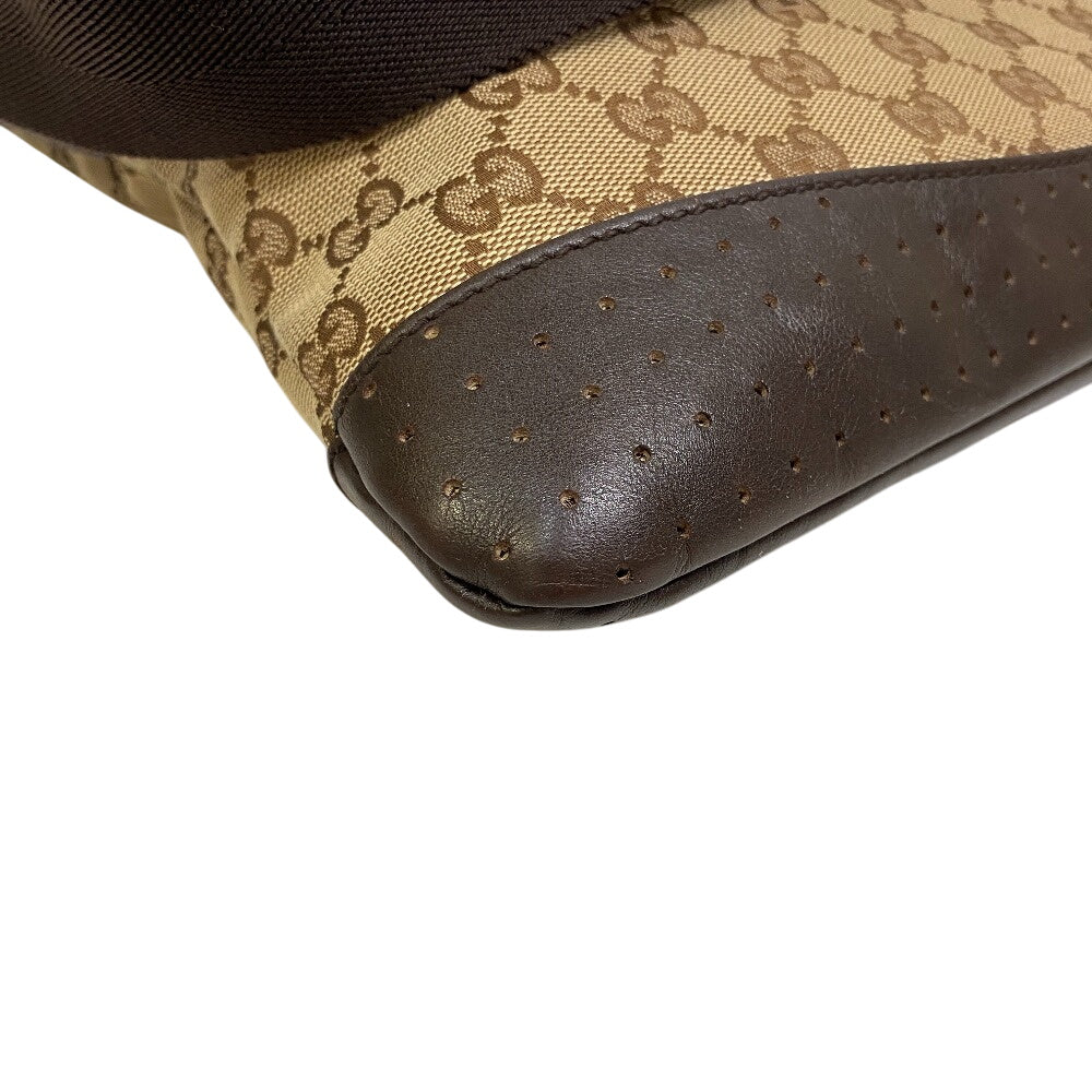 GUCCI Shoulder Bag 145857 GG canvas, leather beige GG canvas Women(Unisex) Used Authentic