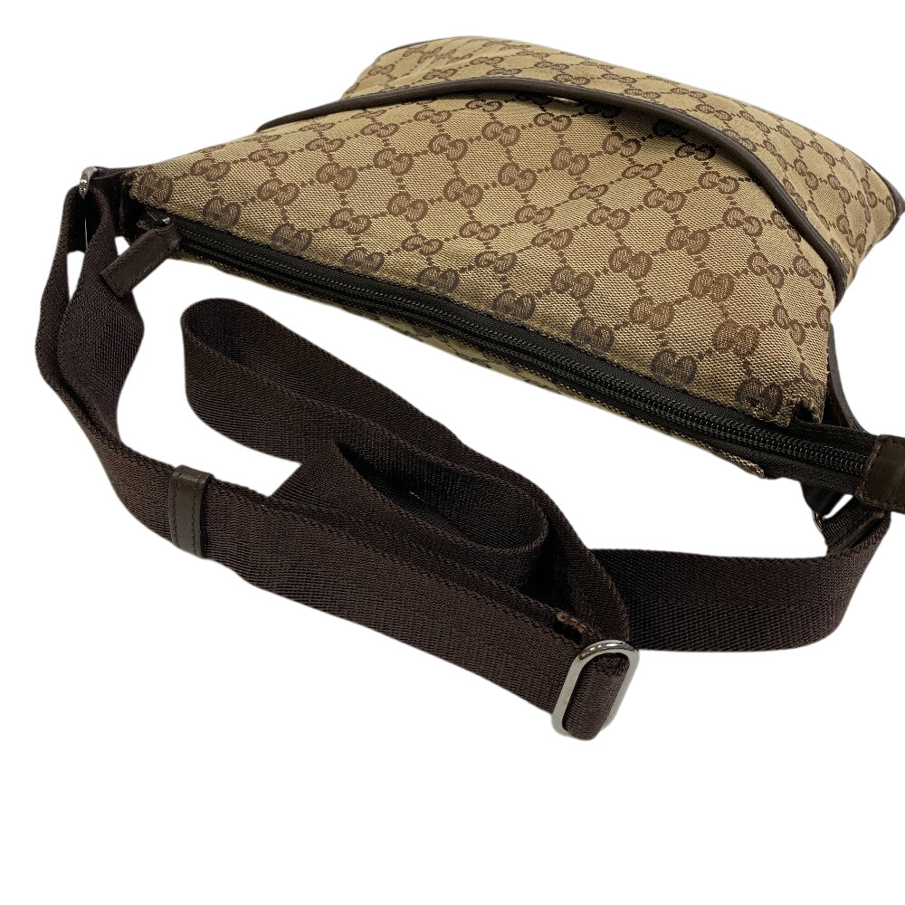 GUCCI Shoulder Bag 145857 GG canvas, leather beige GG canvas Women(Unisex) Used Authentic