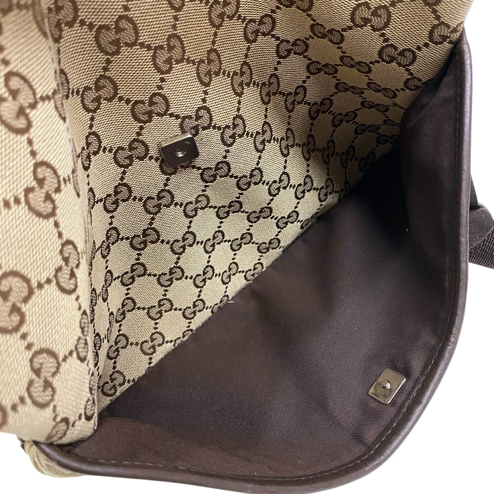 GUCCI Shoulder Bag 145857 GG canvas, leather beige GG canvas Women(Unisex) Used Authentic