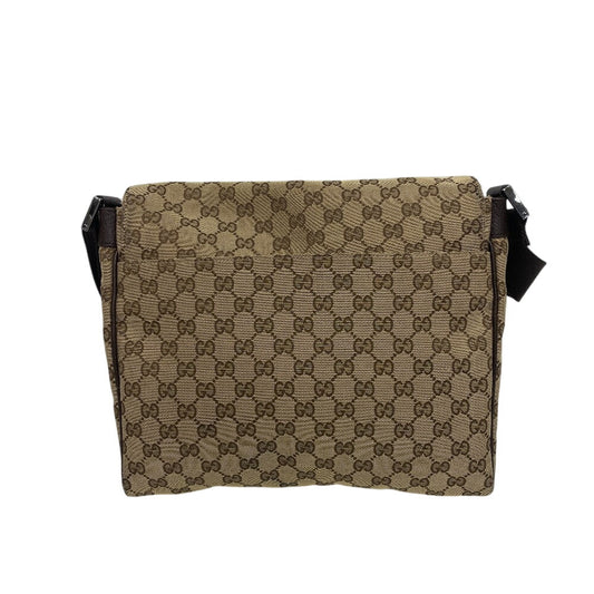 GUCCI Shoulder Bag 146236 GG canvas, leather beige GG canvas Women(Unisex) Used Authentic