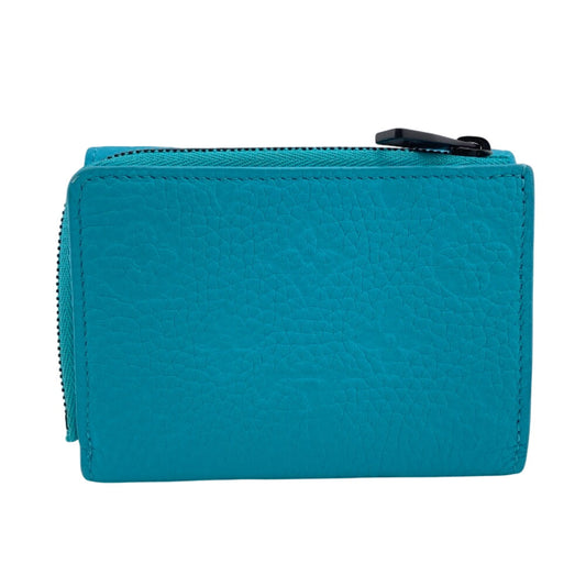 LOUIS VUITTON Tri-fold wallet M11500 leather blue Portefeuille Pilot Women Used Authentic